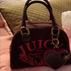 Brown and pink juicy couture purse